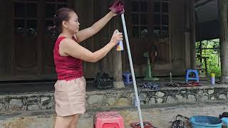 The Genius Girl Repairing Gasoline lawn Mowers An Maintenance of Damaged Equipment  Engine Repair [upl. by Nanine]