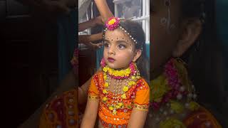 4 yrs old baby ka radharani makeup💜🧿 shortvideo youtube ytshorts youtubeshorts trending viral [upl. by Gwendolyn]