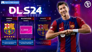 Dream League Soccer 2024 Mod FC BARCELONA 🔴🔵  APKDATAOBB  Offline  DLS24 [upl. by Anenahs]