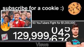 MrBeast Video quot50 YouTubers Fight for 1000000quot Hits 130M views  YT Battles stream moment [upl. by Calica]