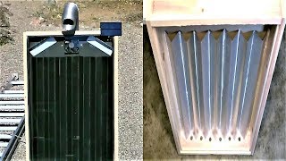 DIY Solar Air Heater  The Steel Slat “DripEdge” Solar Heater  New Design 160F 74C in January [upl. by Cohby699]