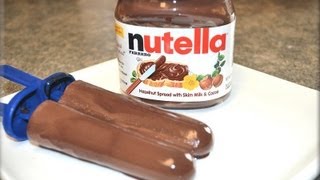 NUTELLA POPSICLE RECIPE NUTELLA FUDGESICLES [upl. by Suiramed889]