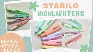 STABILO SWING COOL PASTEL HIGHLIGHTERS REVIEW📝🌸stabiloswingcool pastelcolors [upl. by Cr]