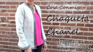 DIY Chaqueta Chanel muy fácil patrón o moldes validos para americana [upl. by Hoffer56]