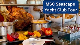 MSC Seascape Yacht Club Full Tour Of Yacht Club Experience [upl. by Namyl70]