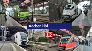 Züge am Bahnhof Aachen Hbf  2 März 2024 Treinen op station Aachen Hbf  2 maart 2024 [upl. by Negiam]