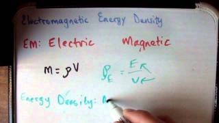 EM to Optics 17 c  Electromagnetic Energy Density [upl. by Gloriane247]