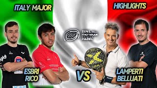 ITALY MAJOR PREMIER PADEL Rico y Esbri vs Juan Cruz Belluati y Miguel Lamperti  Highlights [upl. by Raquela349]