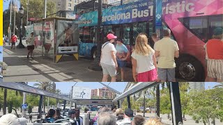 Barcelona City Tour bus  Barcelona bus Vlog summer2023 summerinbarcelona [upl. by Jarrad]