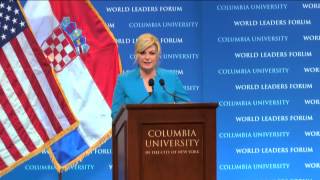 President Kolinda GrabarKitarović of Croatia  Columbia World Leaders Forum [upl. by Ardeahp]