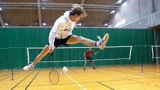 Badminton Trick Shots [upl. by Melesa978]