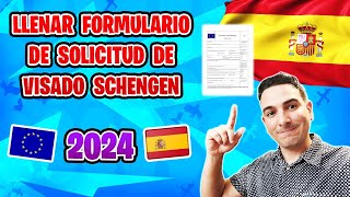 COMO LLENAR FORMULARIO DE SOLICITUD VISADO SCHENGEN  DOCUMENTO PARA SOLICITAR VISA A ESPAÑA 2024 [upl. by Irod]