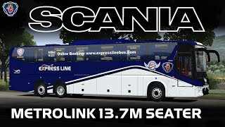 Released First ever Scania Metrolink 137m SemiSleeper for BUSSID No password CRS Garage [upl. by Halsey]