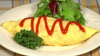 How to Make Omurice Omelette Fried Rice Recipe  Cooking with Dog [upl. by Kcaj]