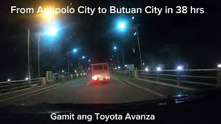 Travelling from Antipolo CityButuan City in 38 hrs straight with Toyota Avanza MT [upl. by Lucho872]