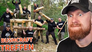 BUSHCRAFT YOUTUBER TREFFEN im GRUBENHAUS WALD 🌲  Naturensöhne Overnighter  Fritz Meinecke [upl. by Eppes]