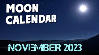 Moon Calendar for November 2023 moon phases haircut [upl. by Atteselrahc]