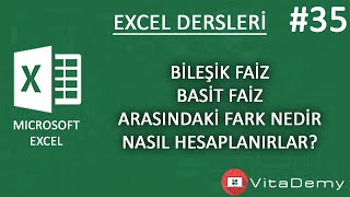 Basit Faiz ile Bileşik Faiz Nasıl Hesaplanır ve Arasındaki Fark Nedir  Excel Dersleri 35 [upl. by Shiverick]