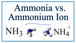 Ammonia vs the Ammonium Ion NH3 vs NH4 [upl. by Harrod]