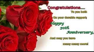 Happy 50th Wedding Anniversary wishes 50th Anniversary SMS Text Message Greetings Whatsapp Video [upl. by Minnie]