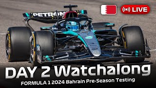 LIVE FORMULA 1 Bahrain PreSeason Testing 2024  DAY 2 Watchalong  Live Timing [upl. by Gorrian]