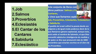 6  Sapienciales y Proféticos  biblia [upl. by Jerusalem]