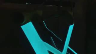 Honda CBR1000RR swingarm lit with LumiLor Electroluminescent light up paint [upl. by Nnanaej798]