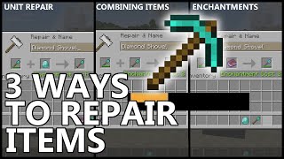 3 Ways To Repair Items In Minecraft [upl. by Norbel807]