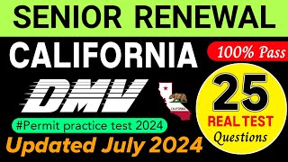 DMV Senior Written Test in California  DMV Senior Written Test  Updated July 2024 [upl. by Alywt867]