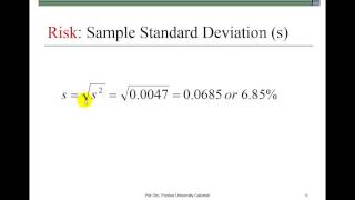 Risk amp Return 1 of 7  Introduction [upl. by Nonnac]