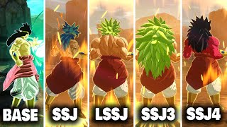 Dragon Ball Sparking Zero Broly Base SSJ LSSJ SSJ3 SSJ4 [upl. by Dong282]