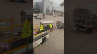 Manchester airport baggage handler mistreat luggage [upl. by Hosbein]