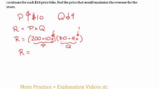 Revenue Maximizing 2  Optimization Word Problem Calculus  SIMPLE explanation [upl. by Onaireves]