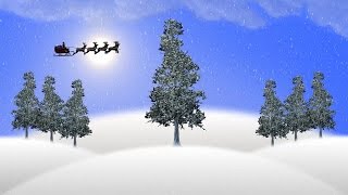 santa claus with sleigh and reindeers christmas animation [upl. by Tilney]