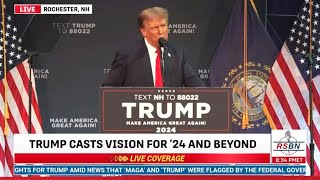 Dripping wet Trump slurring through entire rally looks terrible [upl. by Jourdan967]