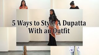 5 Ways to Restyle A Salwar Kameez Dupatta with an Outfit [upl. by Eitac927]