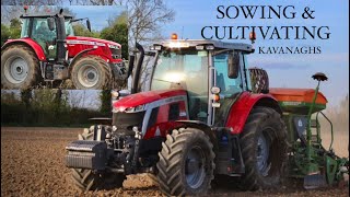 MASSEY FERGUSON 6S165 amp 7715S Sowing and cultivating   Kavanaghs [upl. by Anileme325]