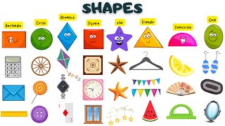 Learn Shapes Names for Kids Fun and Educational 2D Shapes Names  Shapes for Children  Kids Stuffz [upl. by Tessil184]