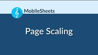 MobileSheets  Page Scaling Modes [upl. by Eleonore]