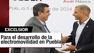 Audi México anuncia inversión de 1000 MDE en Puebla para vehículos eléctricos [upl. by Norrad]