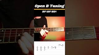 Egyptian Influenced Riffs in Open B Tuning opentuningacousticguitartabs alternatetunings [upl. by Pesvoh]