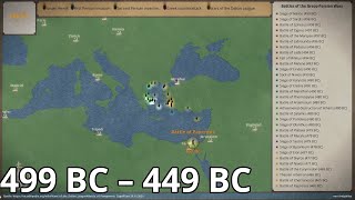 Battles of the GrecoPersian Wars 499 BC – 449 BC [upl. by Ardnasela638]