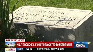 PREVIEW Knute Rockne grave moved to Notre Dame update [upl. by Sharma]