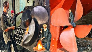 The Manufacturing Process of Ship ProPeller Production in Local Factory  Amazing Manufacturing [upl. by Zoi853]