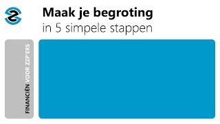 Maak je begroting in 5 simpele stappen [upl. by Nosneh]