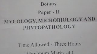 Bsc Bed First Year Botany Paper 2 Mycology Microbiology And Phytopathology  Jnvu paper [upl. by Akilam]