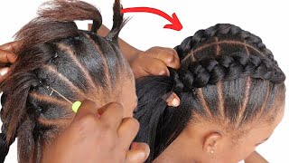 😱 Easy Crochet Braids Hairstyle For Beginners  Two Crochet Braid Hairstyle  Nkemjeffrey [upl. by Brunella570]