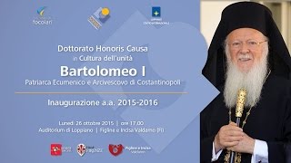 Dottorato honoris causa a Bartolomeo I  Inaugurazione dellAnno Accademico 20152016 [upl. by Oilime]