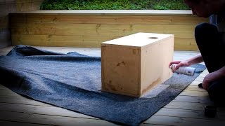 How to carpet a subwoofer box [upl. by Nnylyt]