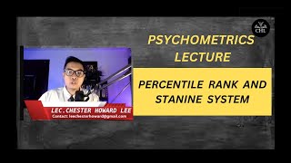 PSYCHOMETRICS LECTURE PERCENTILE RANK AND STANINE SYSTEM [upl. by Hakaber]